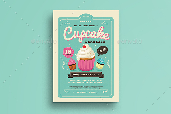 Cupcake Bake Sale Flyer Template