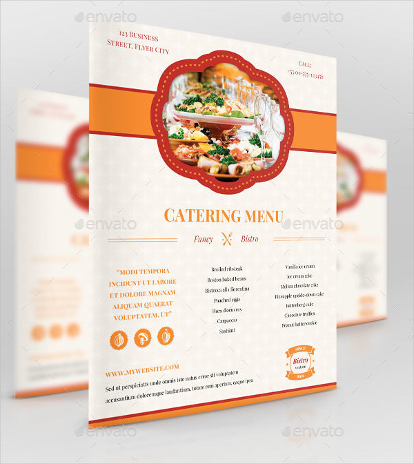 Elegant Catering Menu Flyer Templates