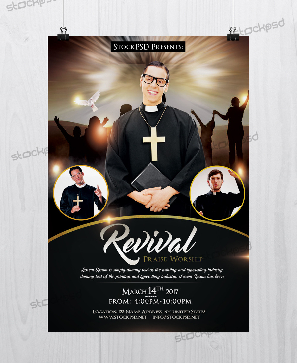 Free Revival Church Pastor Flyer Template