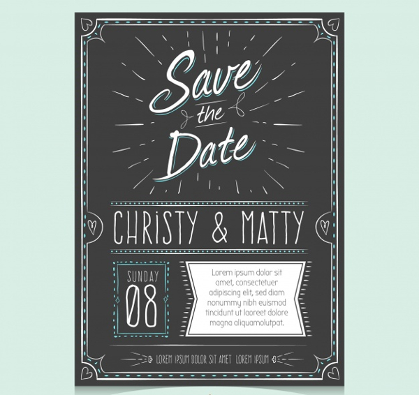 Free Wedding Invitation With Hand Drawn Style