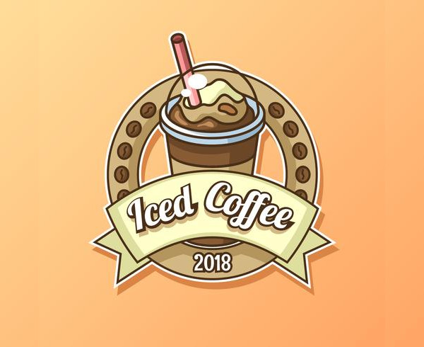 Iced Coffee Brand Logo Design
