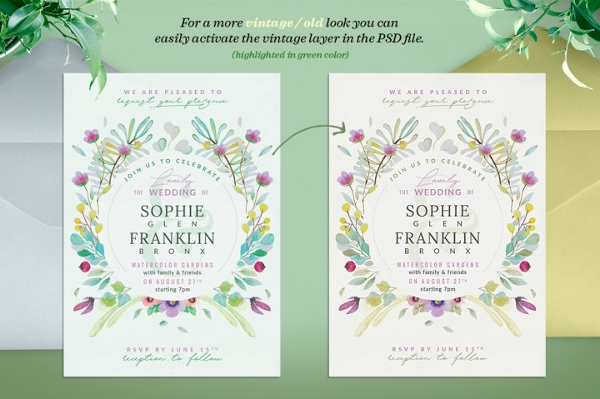 Lovely Wedding Card Template