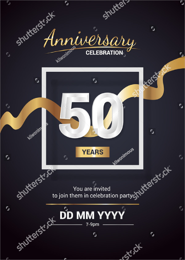 Modern Anniversary Invitation Card Templates