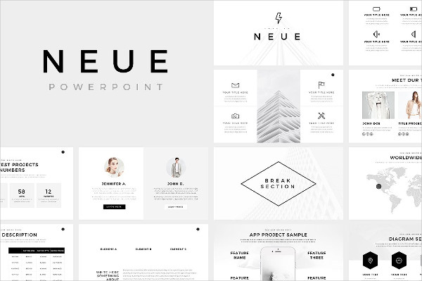 Neue Minimal PowerPoint Template