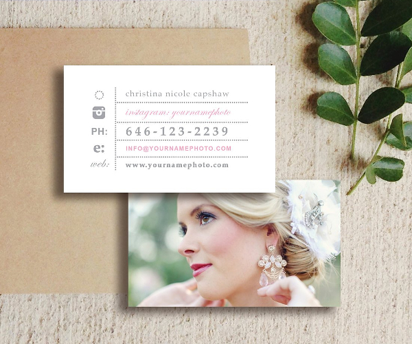 Wedding Photography Visiting Card