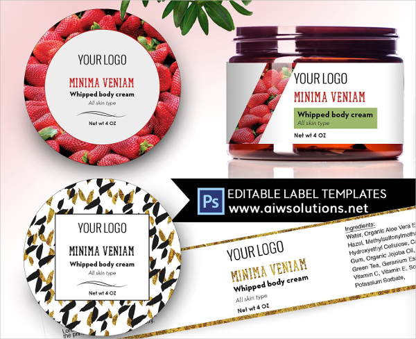 Round Design Label Template