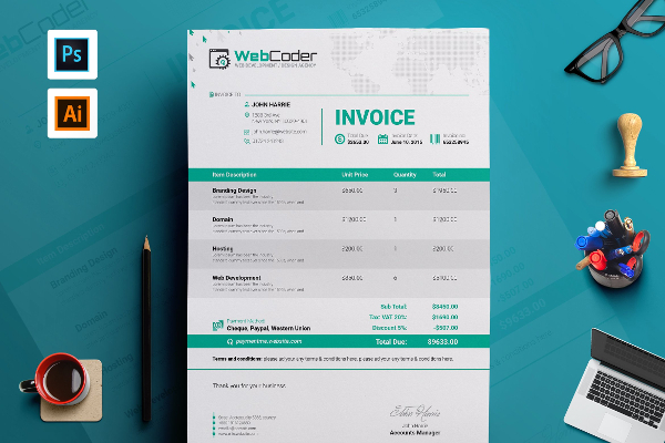 Simple Clean Invoice Template