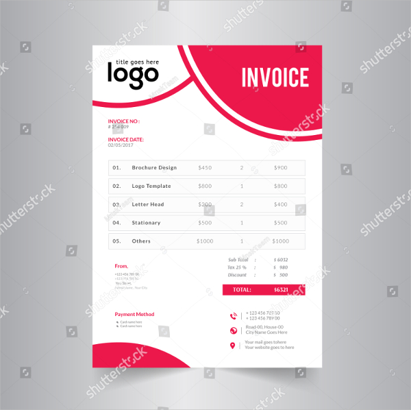 Simple Red Invoice Design