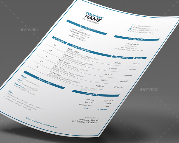 Simple Word Invoice Template