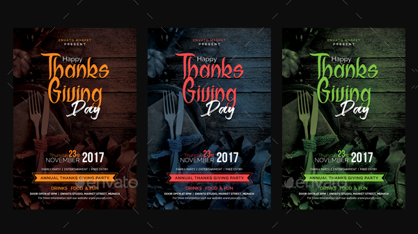 Thanks Giving Design Flyer Template