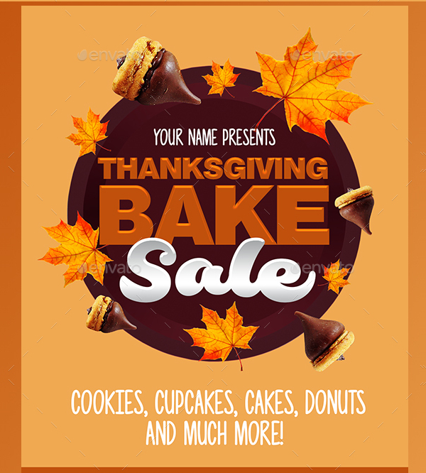 Thanksgiving Bake Sale Flyer Template