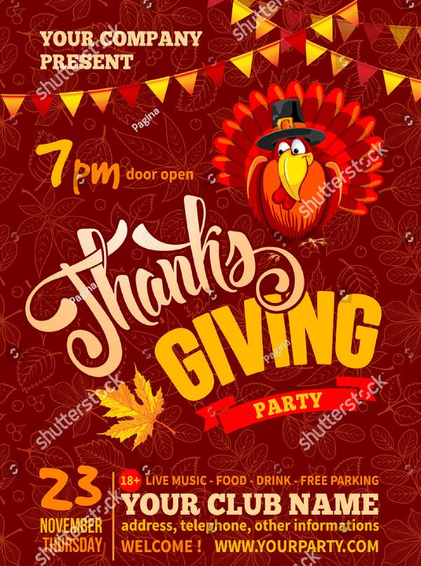 Thanksgiving Vector Flyer Template