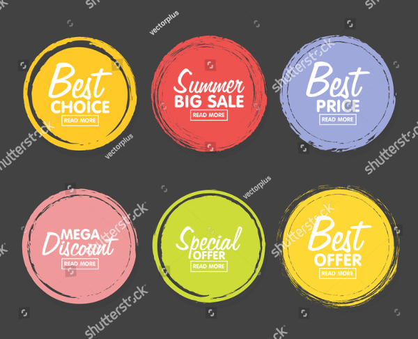 Vector Set Of Vintage Colorful Labels