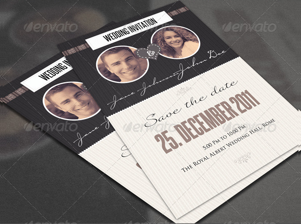 Vintage Wedding Card Templates