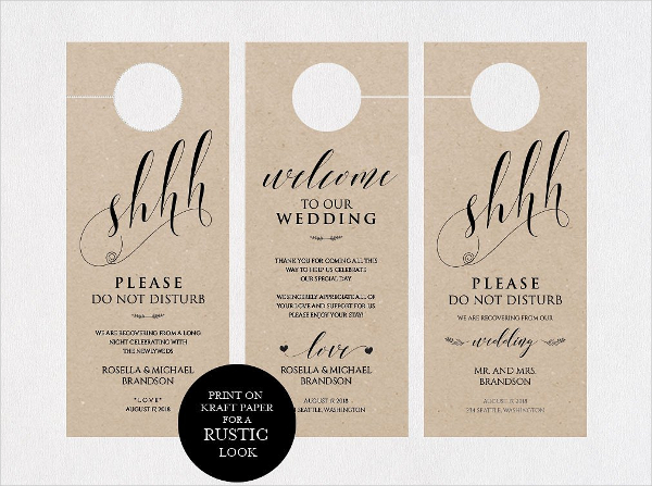 Wedding Door Hangers