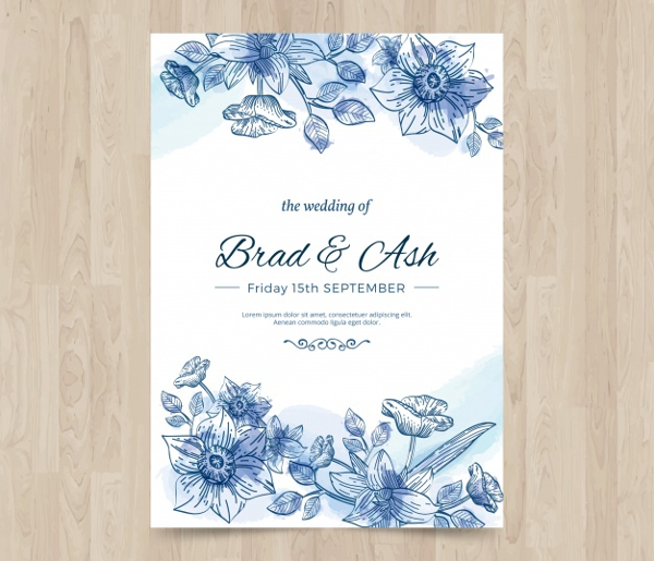 Wedding Card Free Vector