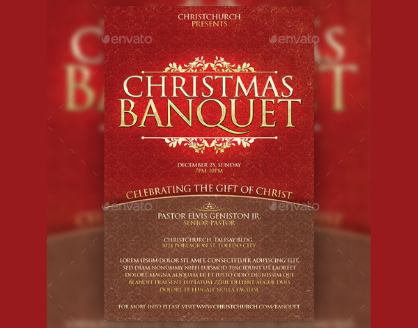Christmas Banquet Church Flyer