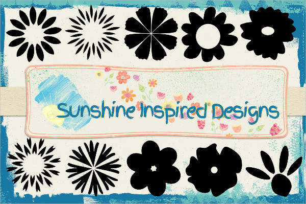 Sunshine Flower Shapes And Brushes