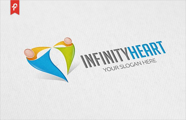 Infinity Heart Logo Template