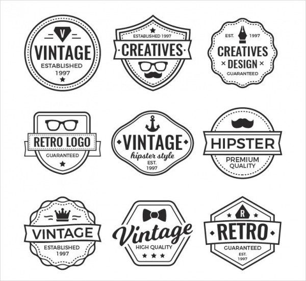 Logos And Vintage Badge Free Vector