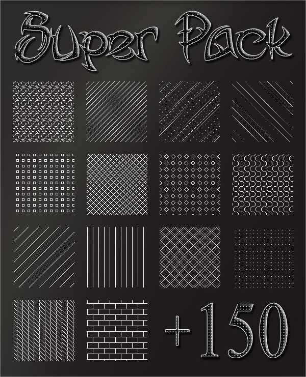 Pack 150 Pixel Patterns And Lines