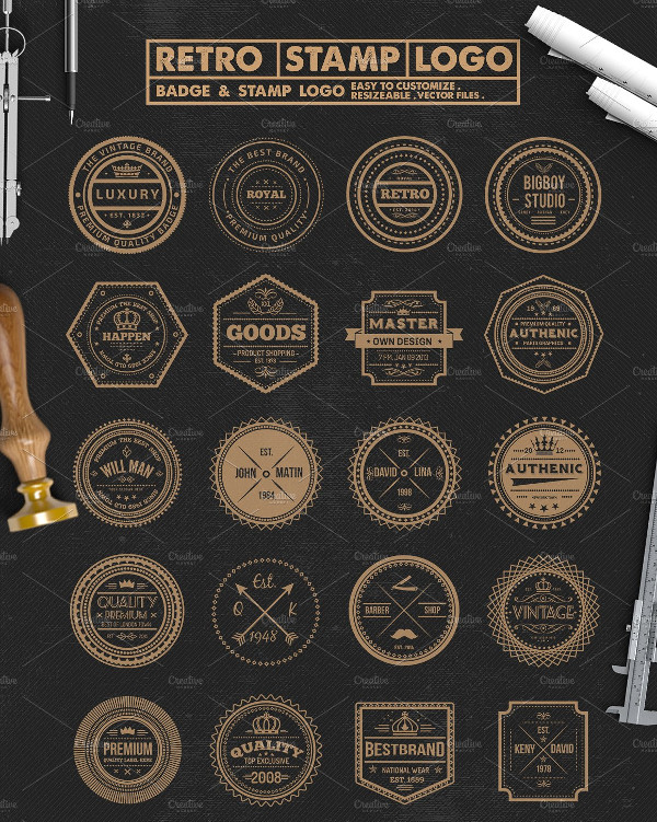 Retro Badge And Stamp Logo