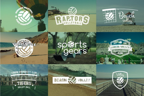 Volleyball Badges And Logos