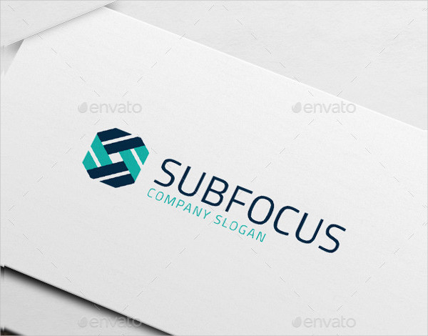 Square Ribbon Corporate Logo Template