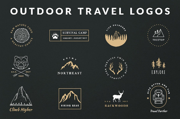 Vintage Outdoor Travel Logos