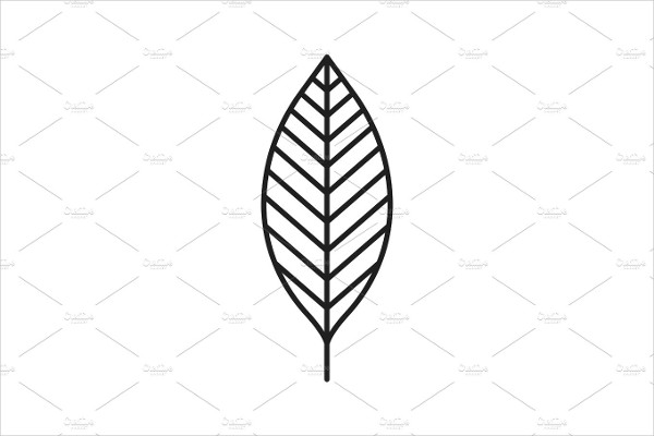 Walnut Leaf Linear Icon