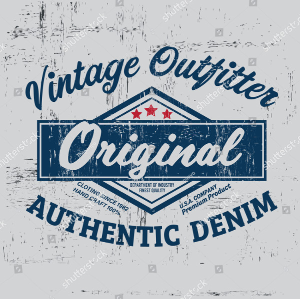 Vintage Outfit Brand Logo Template