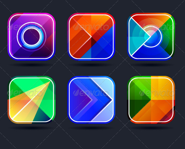 App Abstract Icons Frame