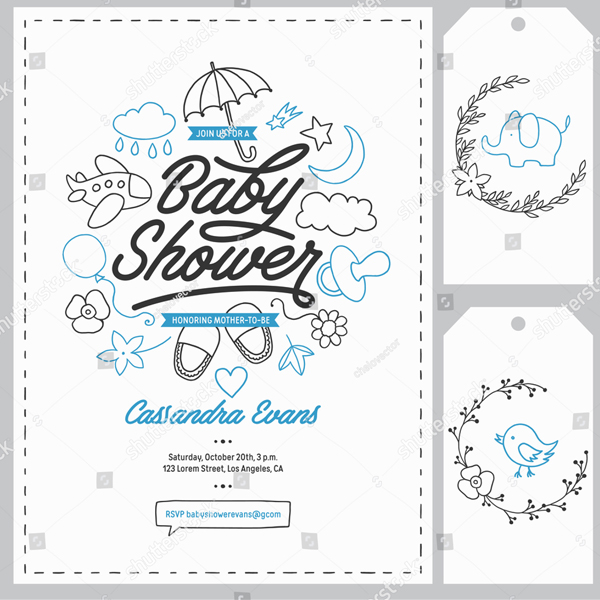 Baby Shower Holiday Greeting Card