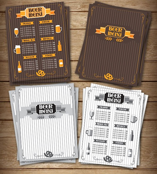 Simple Pub Menu Templates