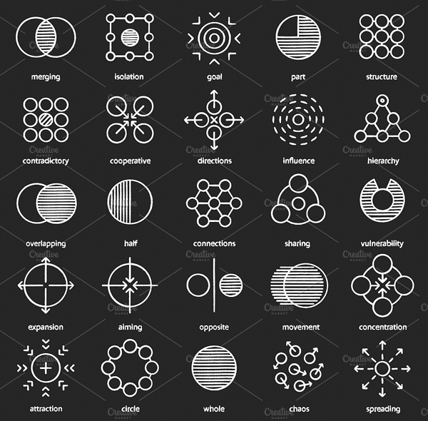 Chalkboard Abstract Icons