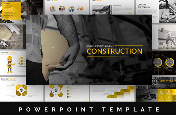 Construction PowerPoint Presentation Template