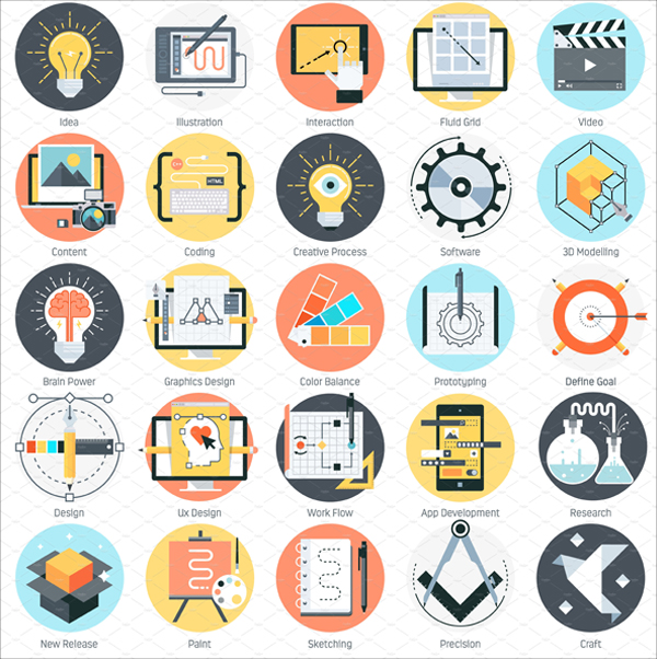Creative Design Abstract Icon Set