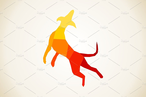 Dog Abstract Icon Template