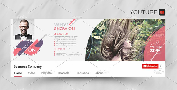 Fashion Social Media Cover Kit and Youtube Backgrounds