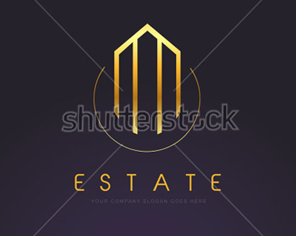 Gold Building Logo Template