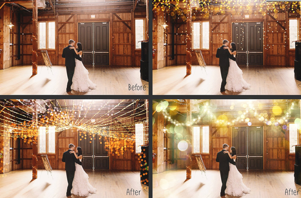 Golden Lights Background