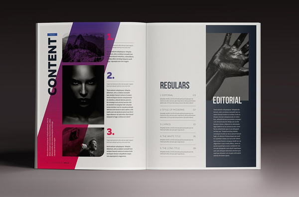 Gradient Minimal Magazine Indesign Template