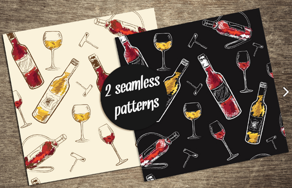 Hand Drawn Menu Wine List Template