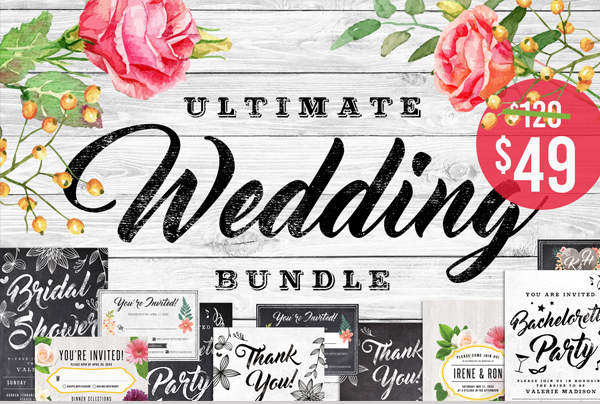 Save The Date Wedding Invitations Bundle