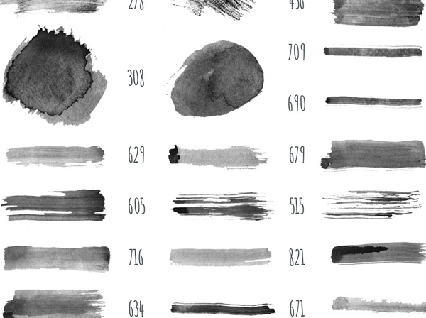 Simple Handmade Watercolor Photoshop Brushes