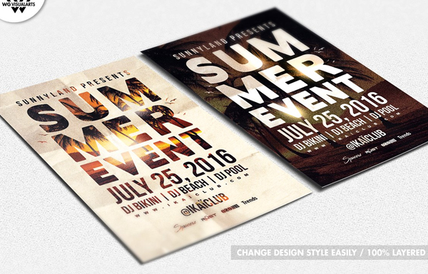 Summer Beach Event Party Flyer Template