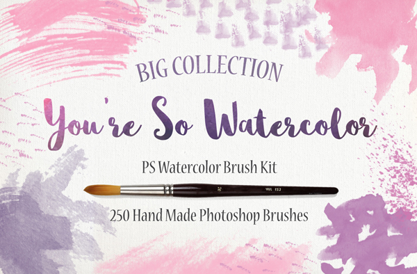 Watercolor Photoshop Brush Kit