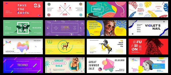 Web Banner and Youtube Background Templates Bundle