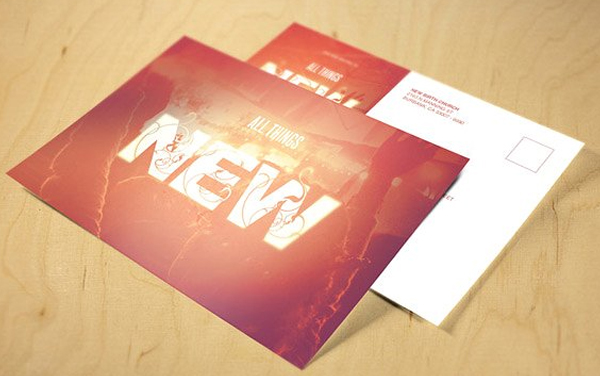 All Things New Church Postcard