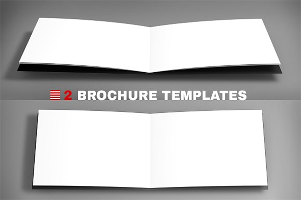 Realistic Blank Bifold Brochure Template